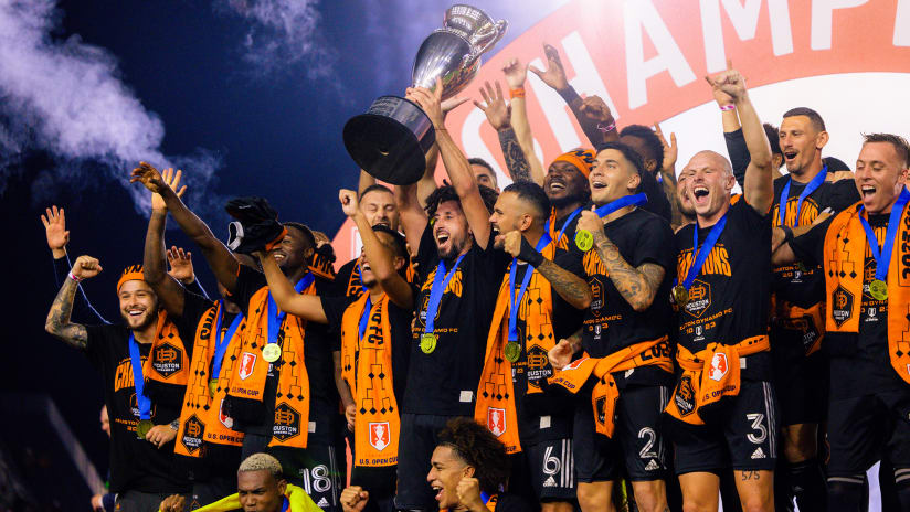 Houston Dynamo - US Open Cup - trophy lift